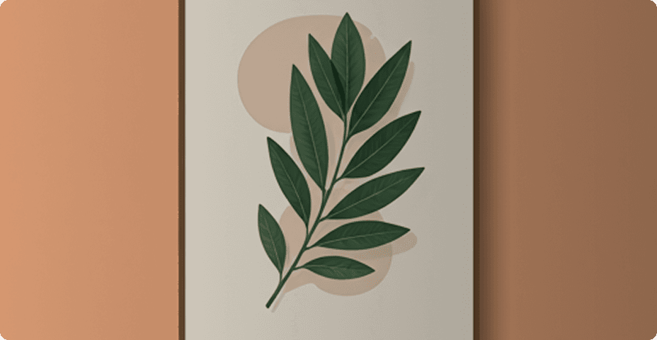 Hero background with calming leaves